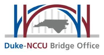 Duke NCCU Bridge Office Logo