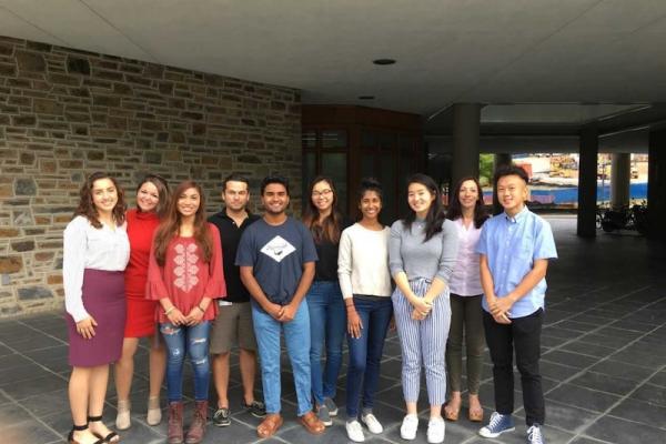 Chiba Falek lab members outside Bryan Research Building