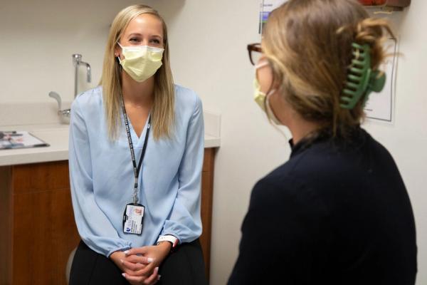 Marjorie Soltis, MD and patient.