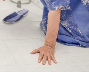 Image of hand on the ground after a fall