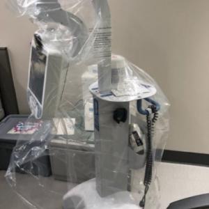 DRH Robot Draped in Plastic