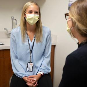 Marjorie Soltis, MD and patient.